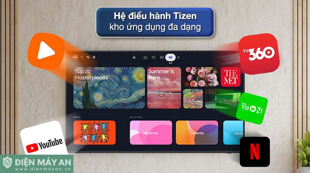 Smart Tivi Khung Tranh The Frame QLED Samsung AI 4K 75 inch QA75LS03HE (75LS03H)